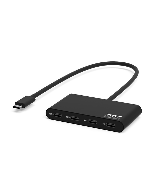 Port Designs 900147 hub & concentrateur USB Type-C 5000 Mbit/s Noir