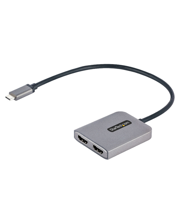 StarTech.com Adaptateur USB-C vers Double HDMI, Hub USB Type-C Multi-Moniteur MST, Double Écran HDMI 4K 60Hz pour Ordinateur Por