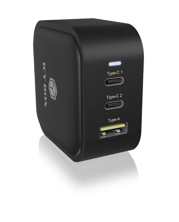 ICY BOX IB-PS103-PD Universel Noir Secteur Charge rapide Intérieure