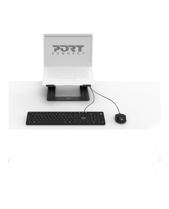 Port Designs 501896 clavier Souris incluse Bureau USB Noir