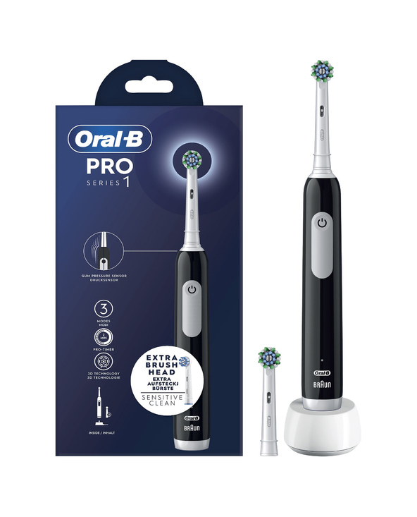 Oral-B Pro Series 1 Adulte Brosse à dents oscillante Noir, Blanc