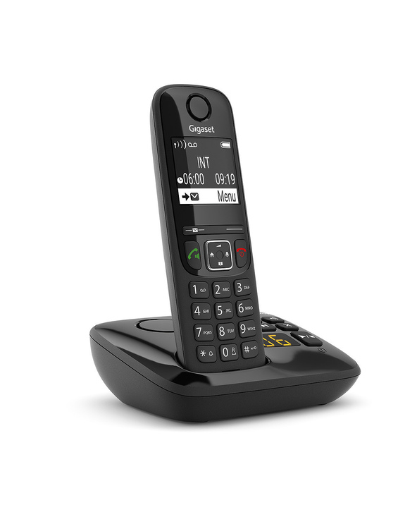 Gigaset AS690A Téléphone analog/dect Identification de l'appelant Noir