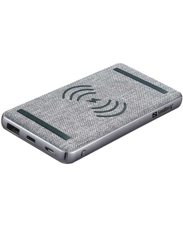 Sandberg 420-61 banque d'alimentation électrique Lithium Polymère (LiPo) 10000 mAh Recharge sans fil Noir, Gris