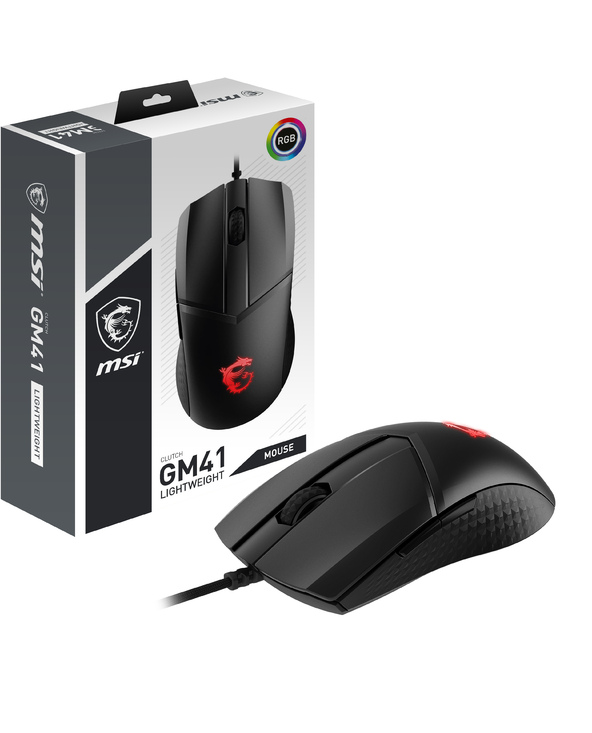 MSI Clutch GM41 Lightweight souris Jouer Droitier USB Type-A Optique 16000 DPI