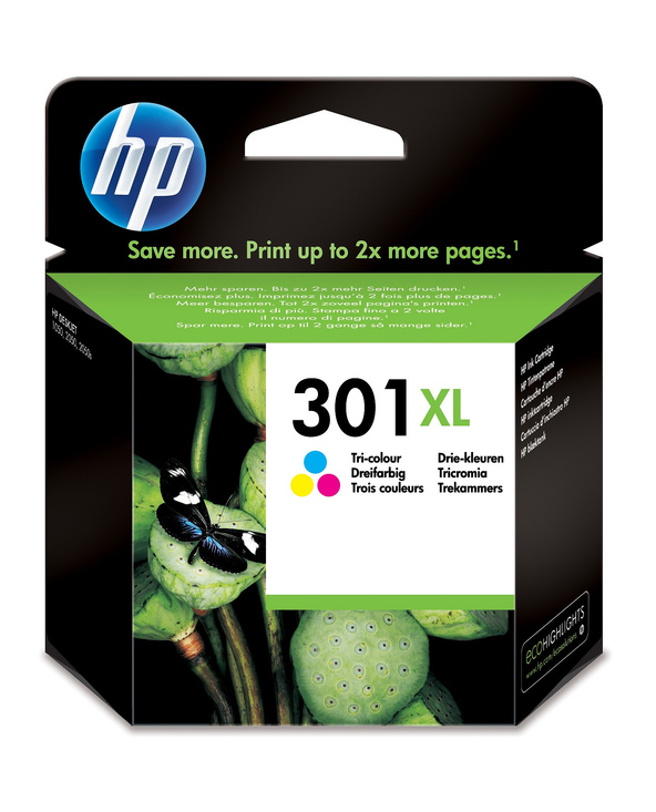 HP 301XL cartouche d'encre trois couleurs grande capacité authentique