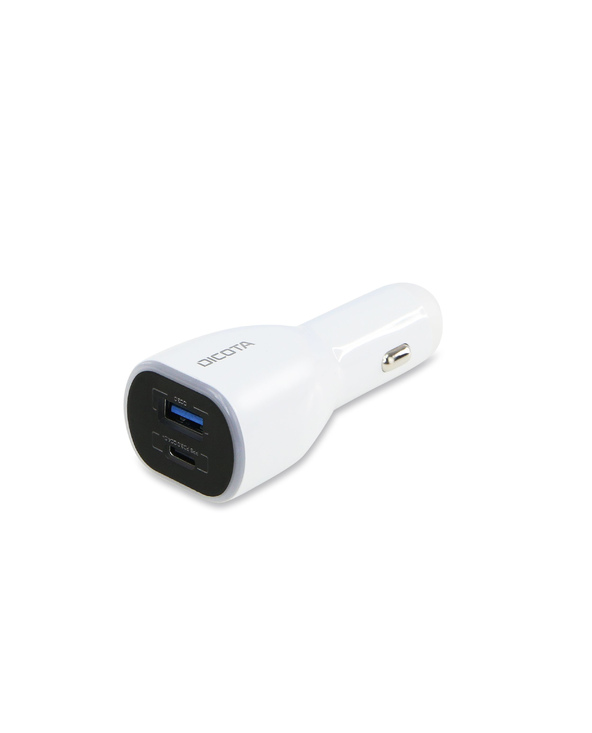 DICOTA D31932 chargeur d'appareils mobiles Ordinateur portable, Smartphone, Tablette Blanc Allume-cigare Auto