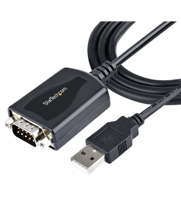 StarTech.com Câble USB vers RS232 de 1m - Câble Convertisseur USB vers RS232 DB9 Mâle avec Rétention du Port COM - Prolific IC -