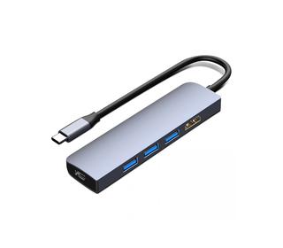 Altadif ALTHUB4IN1TC station d'accueil USB 3.2 Gen 1 (3.1 Gen 1) Type-C Acier inoxydable