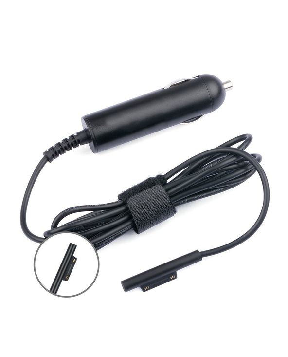 DLH CHARGEUR VOITURE ALLUME-CIGARE 45W pour MICROSOFT Surface Pro / Go / Laptop