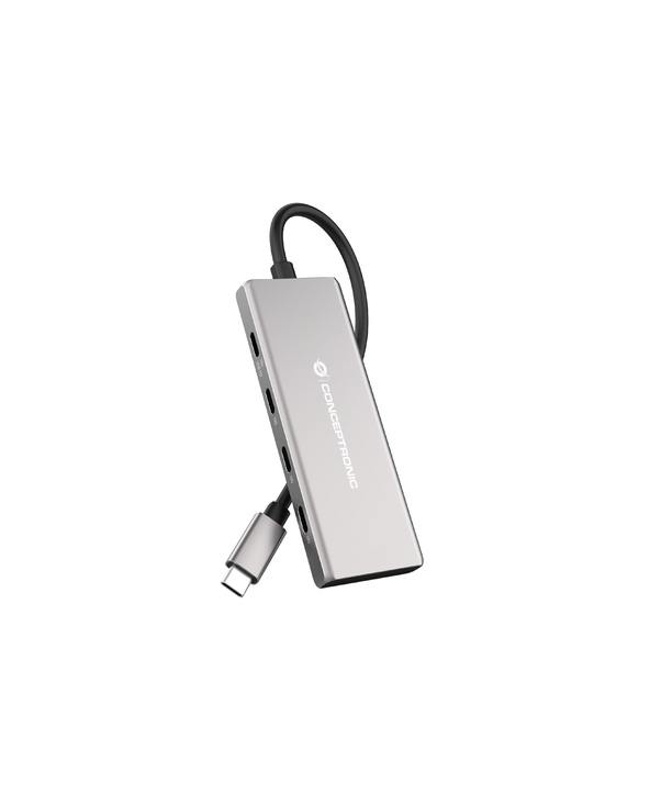 Conceptronic HUBBIES17G hub & concentrateur USB 3.2 Gen 2 (3.1 Gen 2) Type-C 10000 Mbit/s Gris