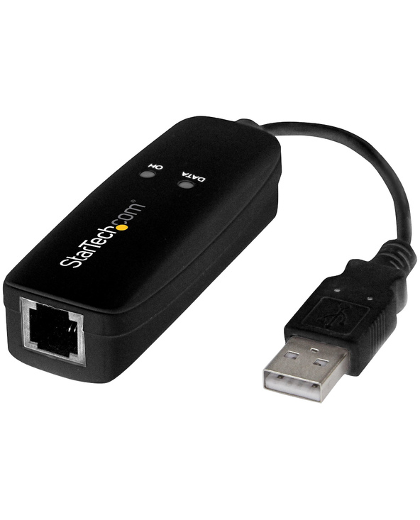 StarTech.com Modem Fax USB 2.0 - Modem Externe Matériel 56K Dial Up V.92 /Dongle/Adaptateur - Modem Fax pour PC Portable - Prise