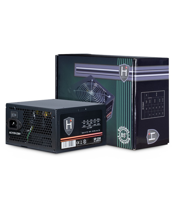 Inter-Tech HIPOWER SP-550 unité d'alimentation d'énergie 550 W 20+4 pin ATX ATX Noir