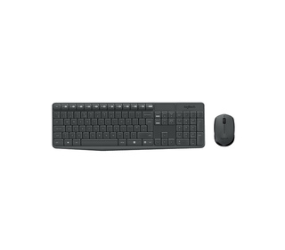 Logitech MK235 clavier Souris incluse Maison USB QWERTZ Allemand Gris