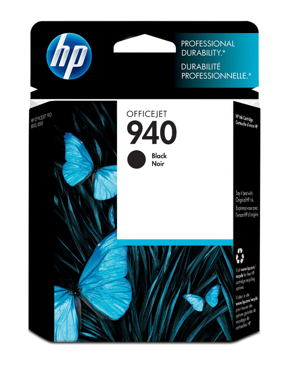 HP 940 Black Original Ink Cartridge cartouche d'encre 1 pièce(s) Rendement standard Noir