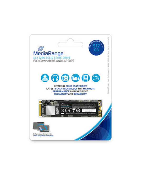 MediaRange MR1032 disque SSD M.2 512 Go PCI Express 3.1 NVMe 3D TLC NAND