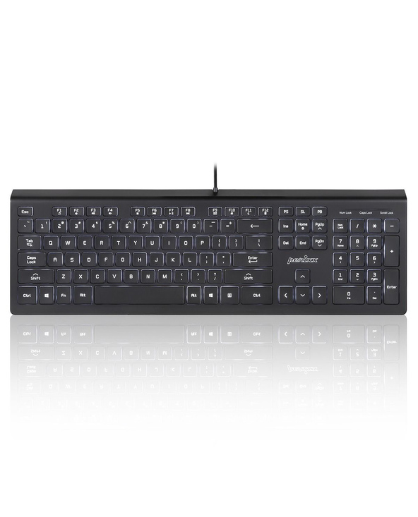 Perixx Periboard-324 clavier Universel USB QWERTZ Allemand Noir