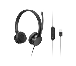 Lenovo 4XD1K18260 écouteur/casque Avec fil Arceau Musique/Quotidien USB Type-A Noir