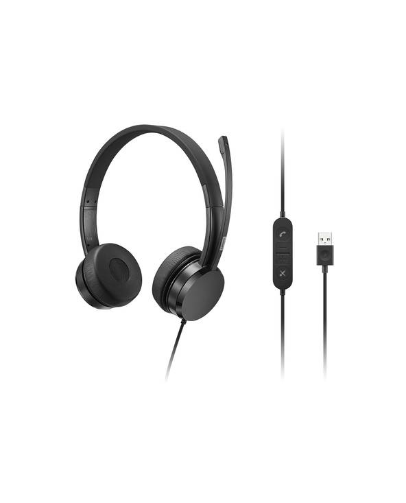 Lenovo 4XD1K18260 écouteur/casque Avec fil Arceau Musique/Quotidien USB Type-A Noir