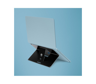 R-Go Tools Support pour ordinateur portable R-Go Riser Attachable, réglable, intégré à votre ordinateur portable, aluminium, noi