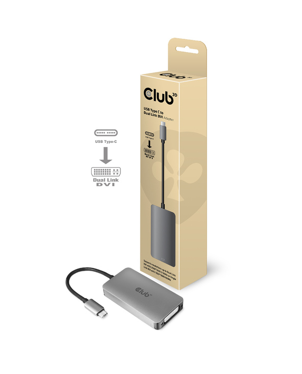 CLUB3D cac-1510 USB C DVI-D Dual link Gris