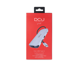 DCU Advance Tecnologic 391166 hub & concentrateur USB Type-C 1000 Mbit/s Gris