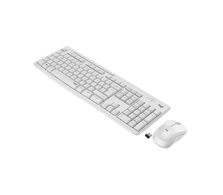 Logitech MK295 Silent Wireless Combo clavier Souris incluse Bureau RF sans fil AZERTY Français Blanc