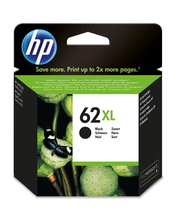 HP 62XL cartouche d'encre noire grande capacité authentique