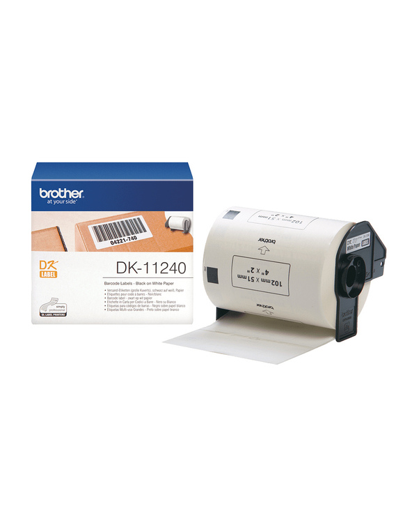 Brother DK-11240 - Rouleau d'étiquettes original – Noir sur blanc, 102 x 51 mm
