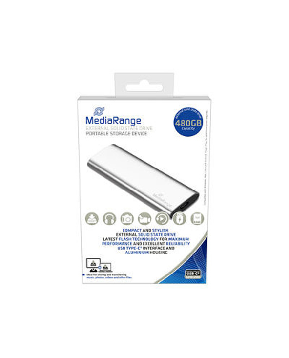 MediaRange MR1102 lecteur à circuits intégrés externe 480 Go Argent