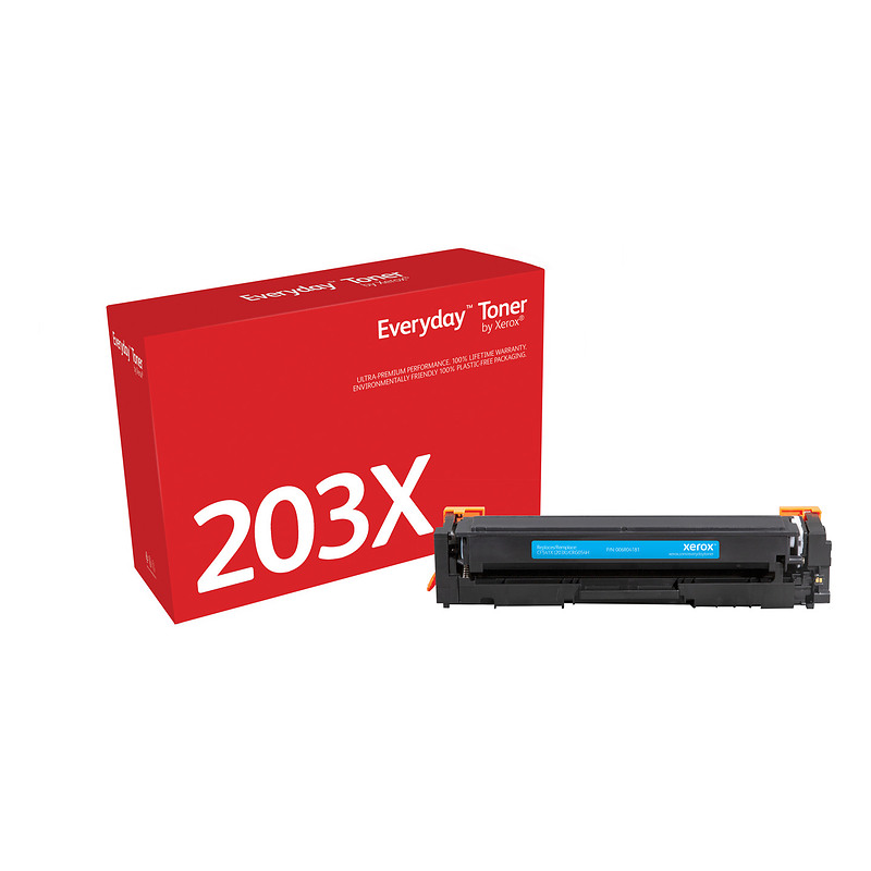 Everyday Toner Cyan  de Xerox compatible avec HP 202X (CF541X/CRG-054HC), Grande capacité