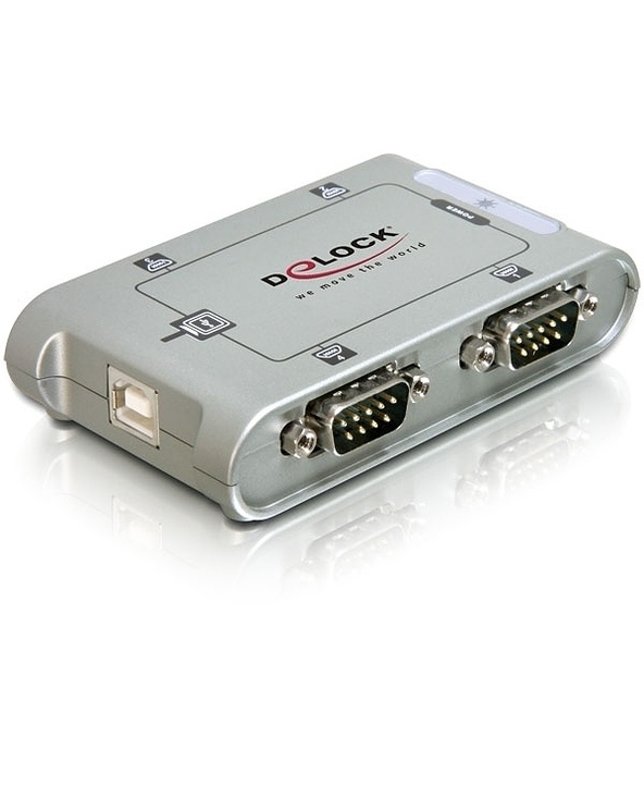 DeLOCK 4 Port USB 2.0 Serial Hub Argent