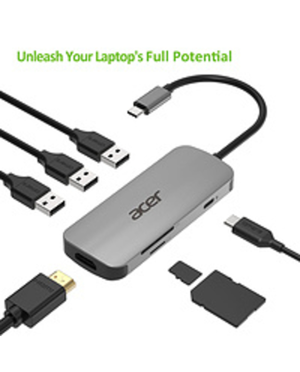 Acer HP.DSCAB.008 station d'accueil Avec fil USB 3.2 Gen 2 (3.1 Gen 2) Type-C Argent