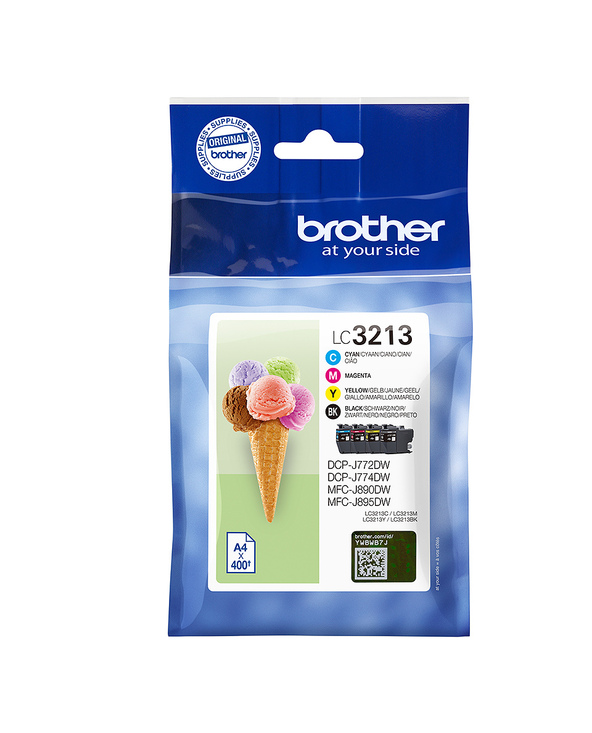 Brother LC-3213VALDR cartouche d'encre Original Rendement élevé (XL) Noir, Cyan, Magenta, Jaune