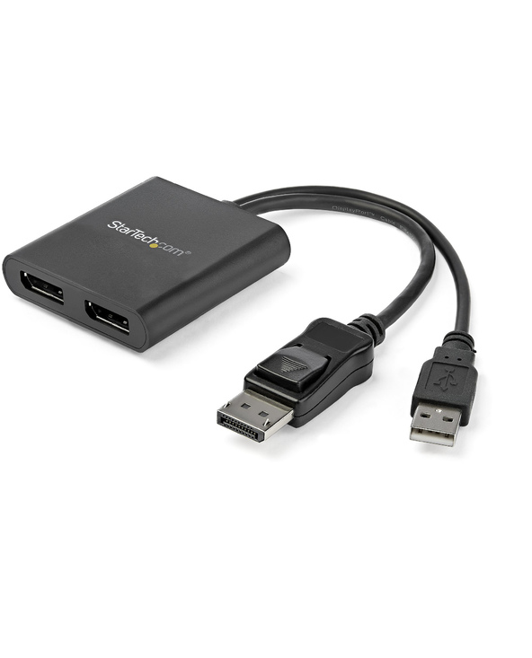 StarTech.com Répartiteur DisplayPort 1.2 à Deux Moniteurs, Adaptateur Multi-Moniteur DisplayPort vers 2x DP, Hub MST Double pour