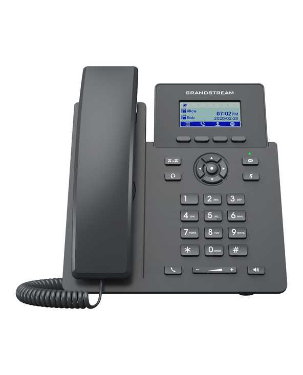Grandstream Networks GRP2601P téléphone fixe Noir 2 lignes LCD