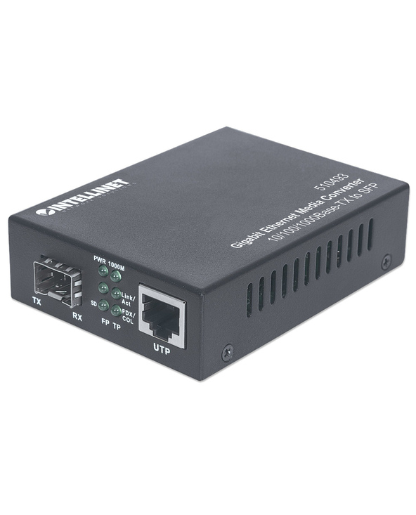 Intellinet 510493 convertisseur de support réseau 1000 Mbit/s Noir