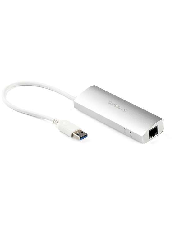 StarTech.com Hub USB à 3 Ports avec Ethernet, USB-A, Gigabit Ethernet/GbE, USB 5Gbps, Design Robuste, Alimentation par Bus, Hub 