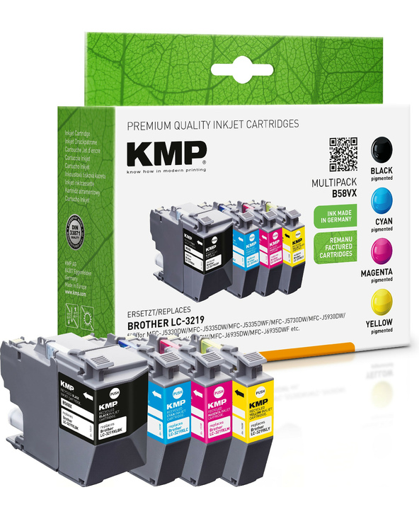 KMP 1537,4005 cartouche d'encre 4 pièce(s) Compatible Noir, Cyan, Magenta, Jaune