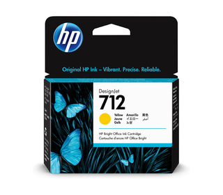 HP Cartouche d'encre DesignJet 712, jaune, 29 ml