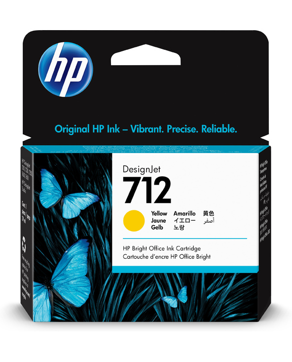 HP Cartouche d'encre DesignJet 712, jaune, 29 ml