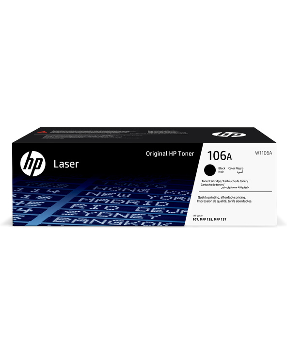 HP Cartouche de toner laser authentique 106A, noir