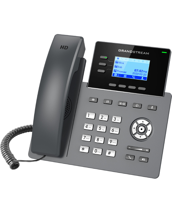 Grandstream Networks GRP2603 téléphone fixe Noir 3 lignes LCD