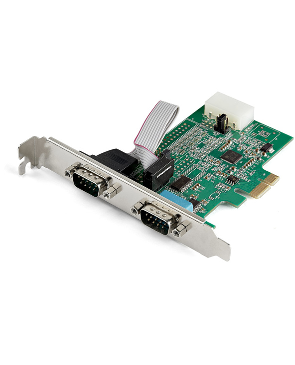 StarTech.com Carte adaptateur PCI Express vers serie RS232 - 2 ports - 16950 UART - Cache FIFO de 256 octets - ASIX AX99100 - Re
