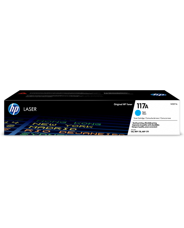 HP Cartouche de toner laser authentique 117A, cyan