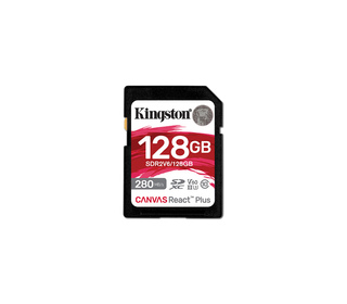 Kingston Technology 128GB Canvas React Plus SDXC UHS-II 280R/100W U3 V60 for Full HD/4K