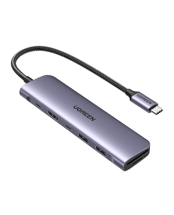 Ugreen 15214 station d'accueil Avec fil USB 3.2 Gen 1 (3.1 Gen 1) Type-C Lilas, Métallique