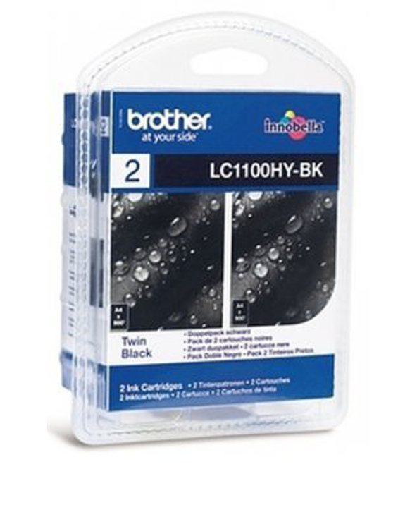 Brother LC-1100HYBKBP2DR cartouche d'encre 2 pièce(s) Original Noir