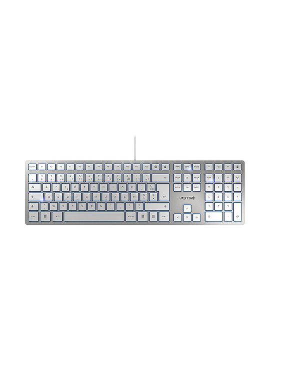 CHERRY KC 6000 SLIM Clavier filaire, blanc/argent, USB, AZERTY - FR CHERRY KC 6000 SLIM Clavier filaire, blanc/argent, USB, AZERTY - FR