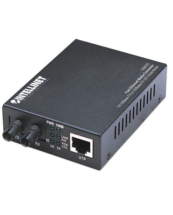 Intellinet 506519 convertisseur de support réseau 100 Mbit/s 1310 nm Multimode Noir