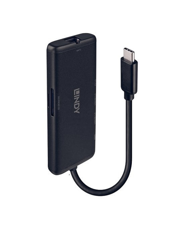 Lindy 43358 station d'accueil Avec fil USB 3.2 Gen 1 (3.1 Gen 1) Type-C Noir